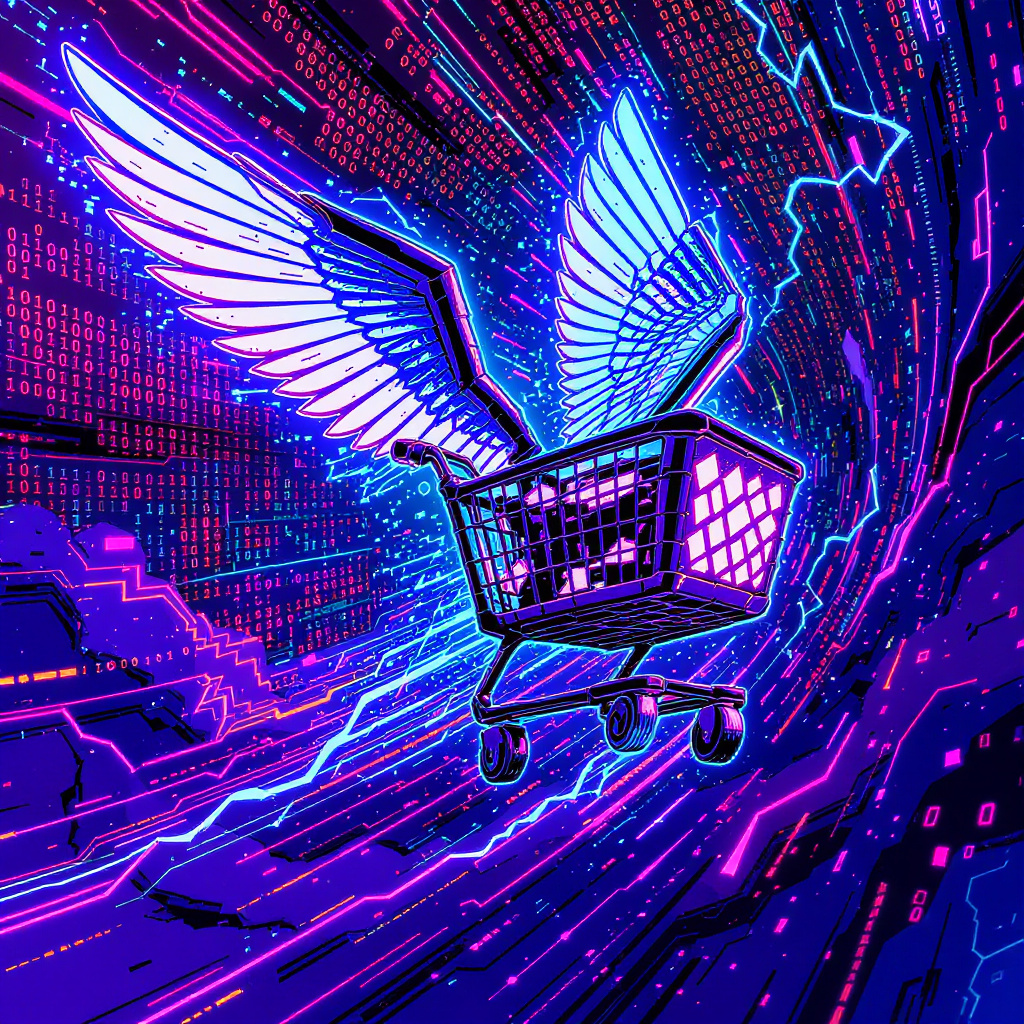 Modern retail warehouse with automated fulfillment system