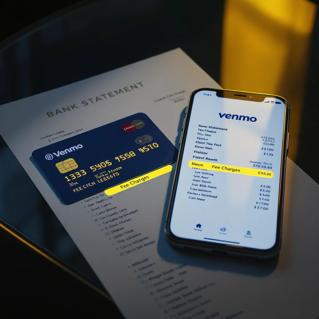 Credit card and smartphone showing payment app fees