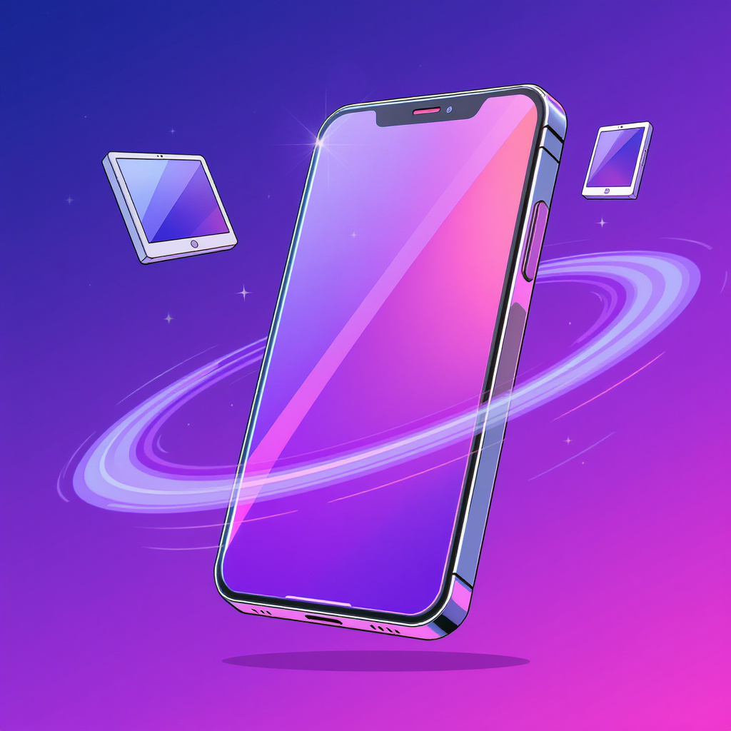 Professional holding smartphone with responsive website design