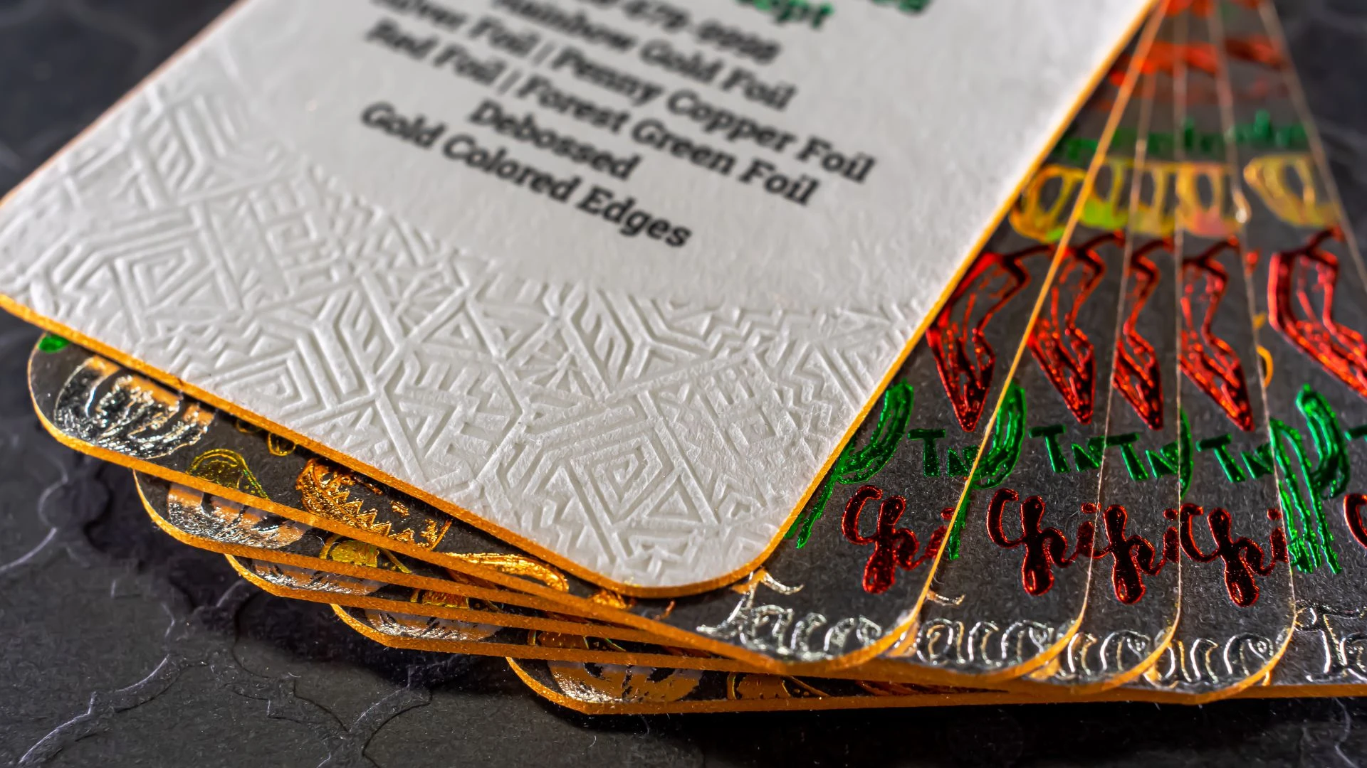 Embossed Business Cards