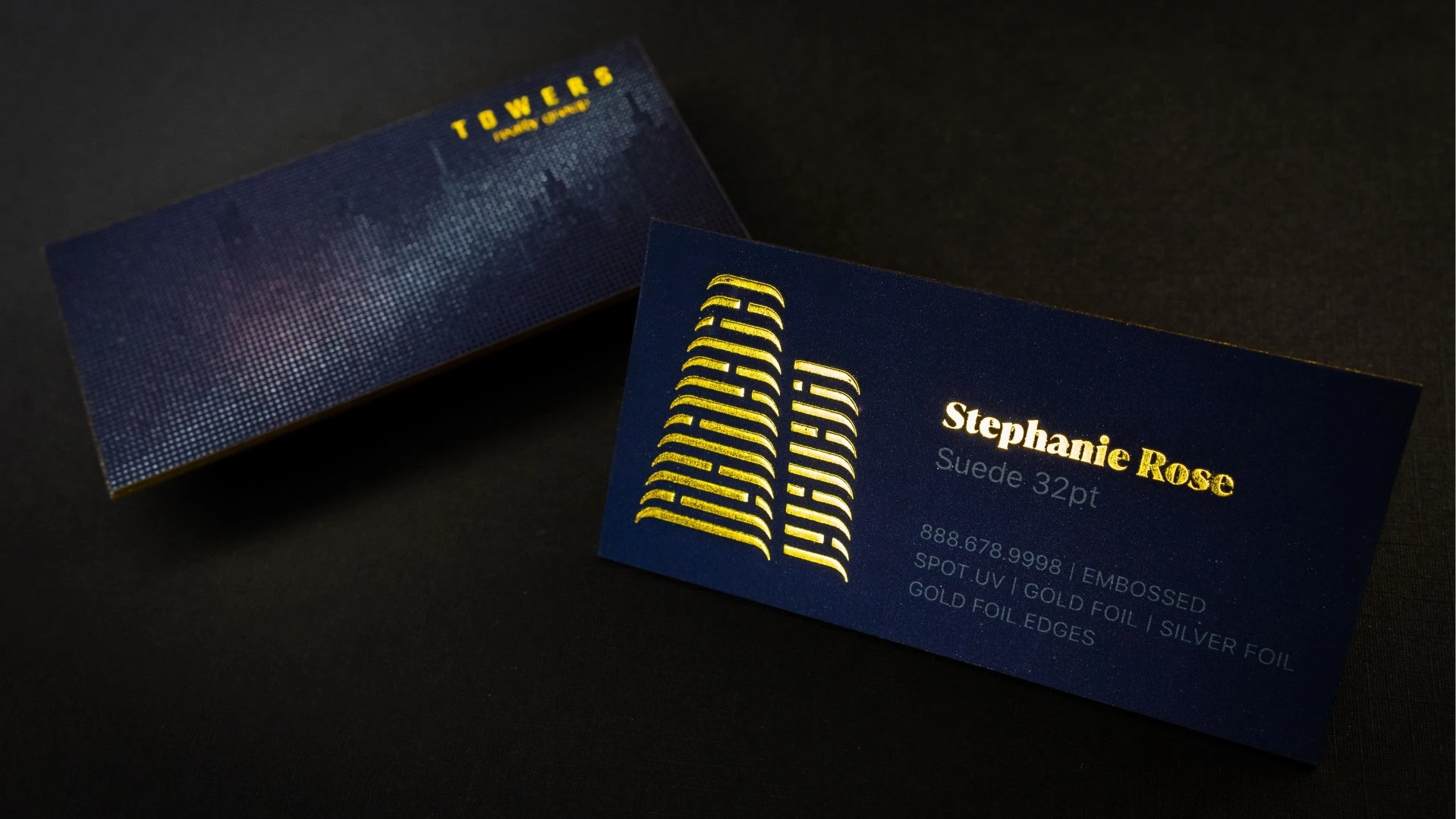 Suede Laminated Business Cards