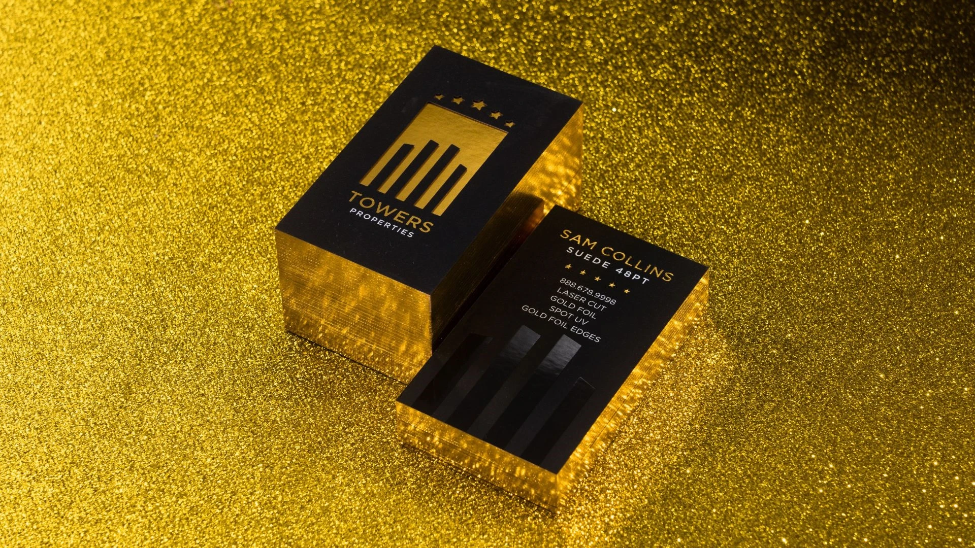 Suede Laminated Business Cards