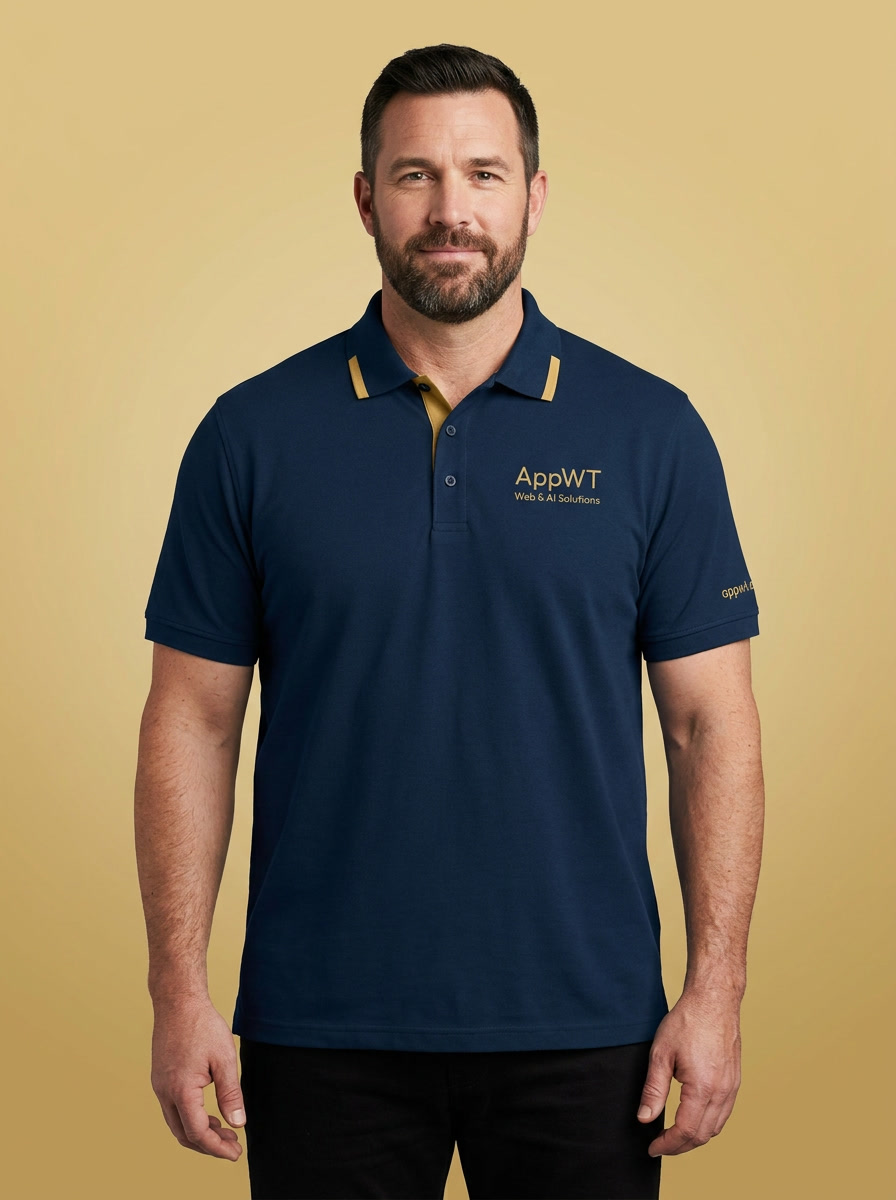 Appwt Brand Polo Navy Front