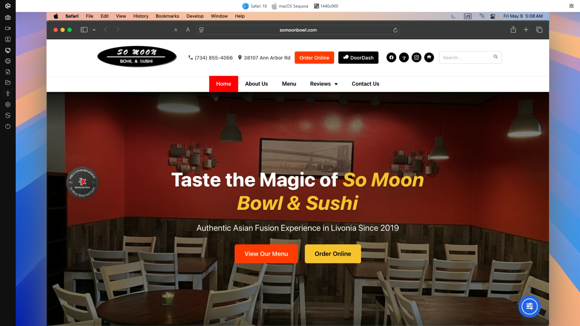 Somoonbowl.com On A 1440x900 Screen Running MacOS Sequoia Using Safari
