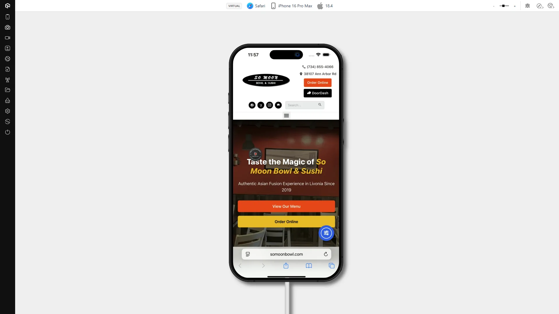 Somoonbowl.com On An IPhone 16 Pro Max Using Safari