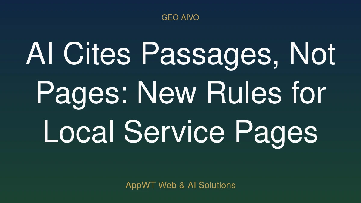 Monthly Tracking for AI Passage Citations on Local Service Pages
