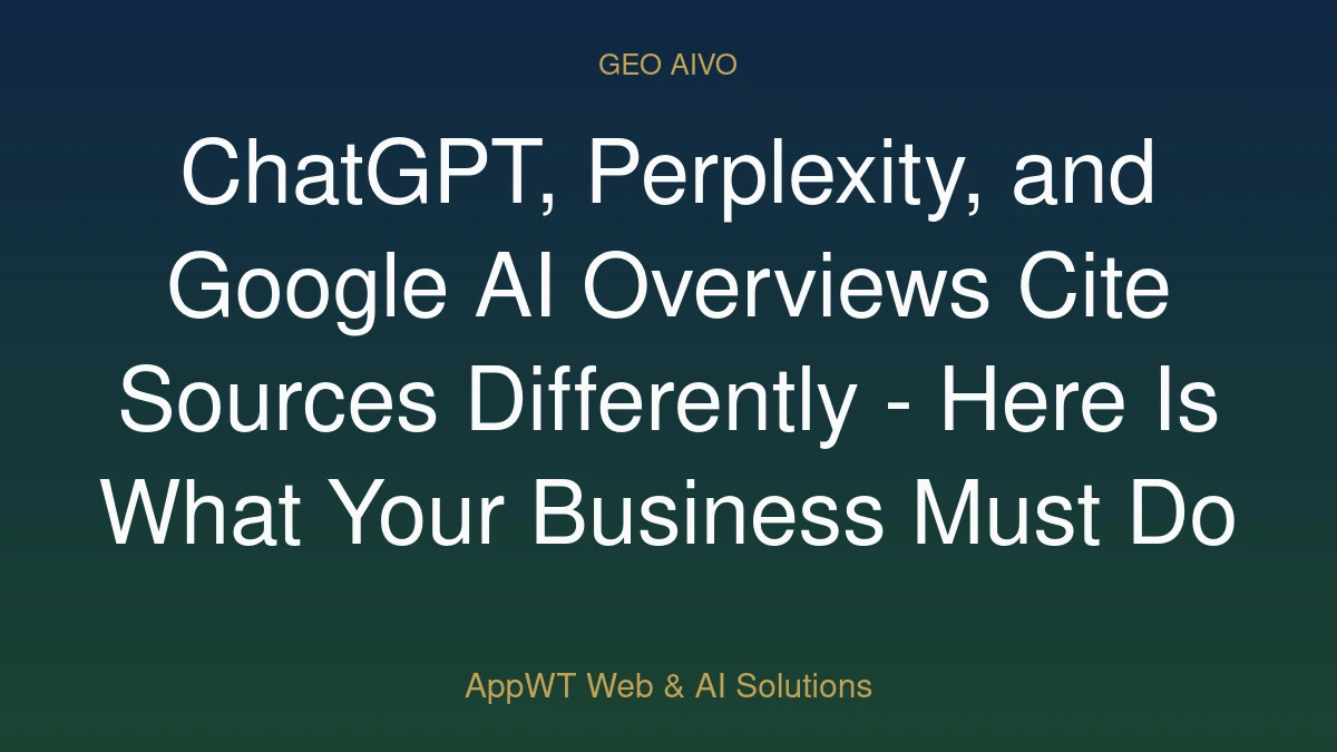 ChatGPT, Perplexity, and Google AI Overviews Cite Sources Differently - Here Is What Your Business Must Do