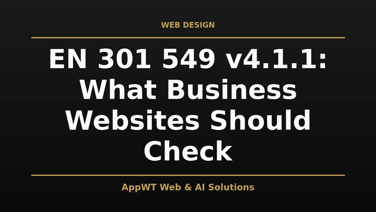 EN 301 549 v4.1.1: What Business Websites Should Check