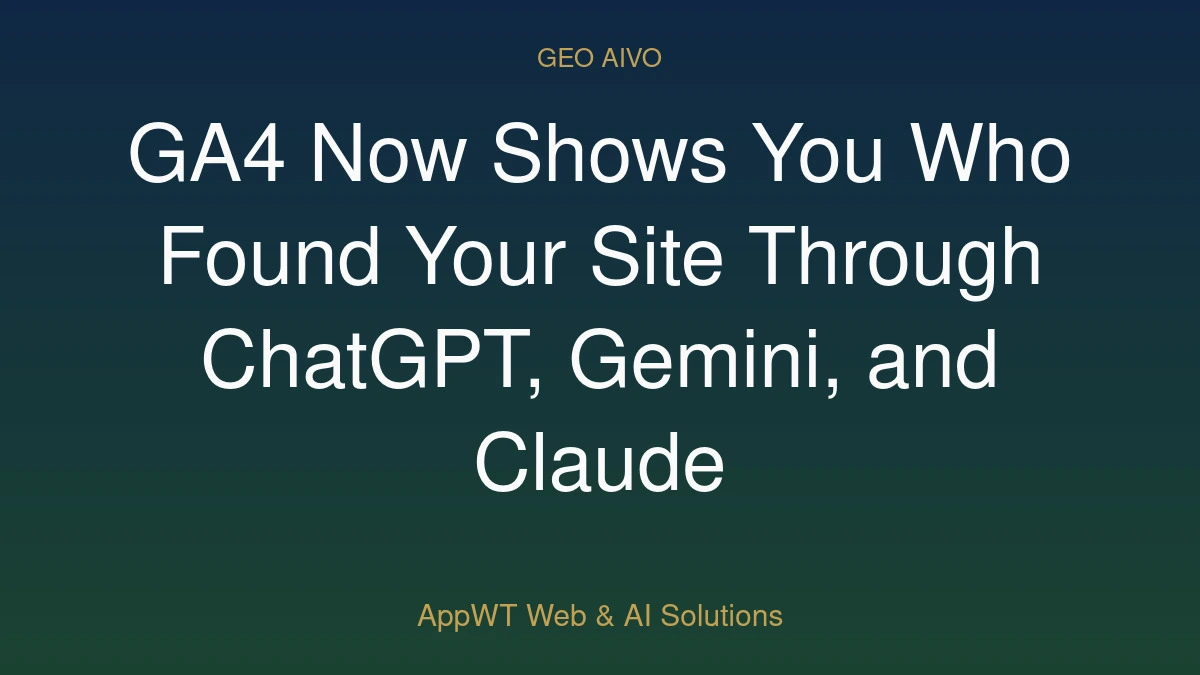 GA4 Now Shows You Who Found Your Site Through ChatGPT, Gemini, and Claude