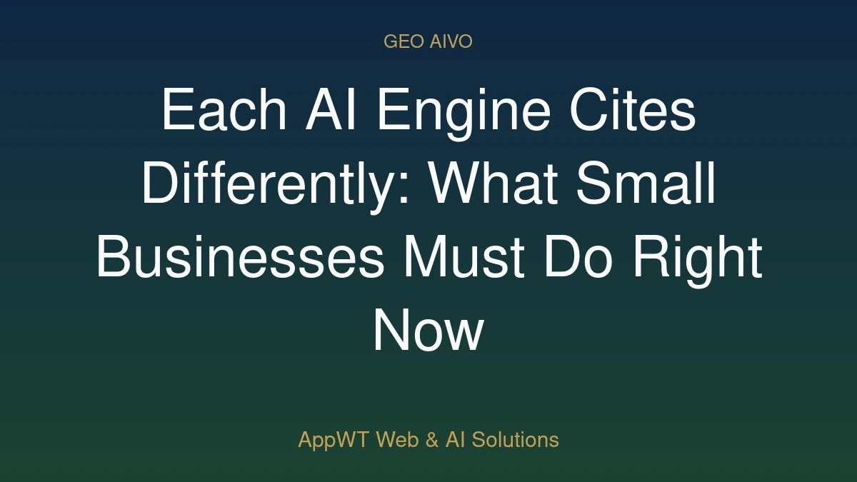 Each AI Engine Cites Differently: What Small Businesses Must Do Right Now