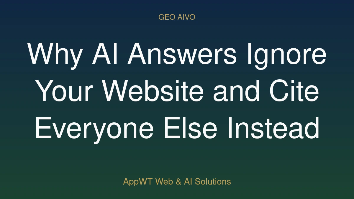 Why AI Answers Ignore Your Website and Cite Everyone Else Instead
