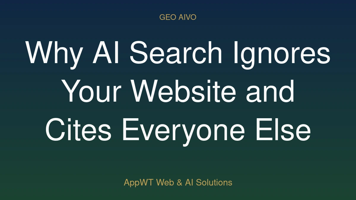 Why AI Search Ignores Your Website and Cites Everyone Else