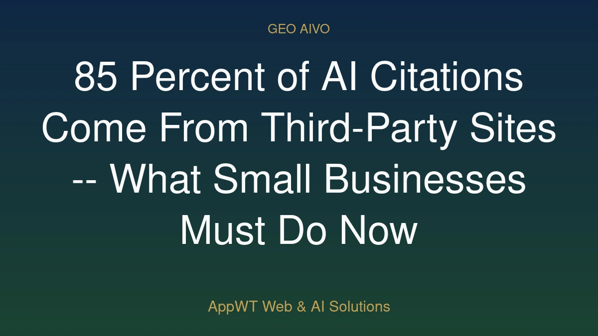 85 Percent of AI Citations Come From Third-Party Sites -- What Small Businesses Must Do Now