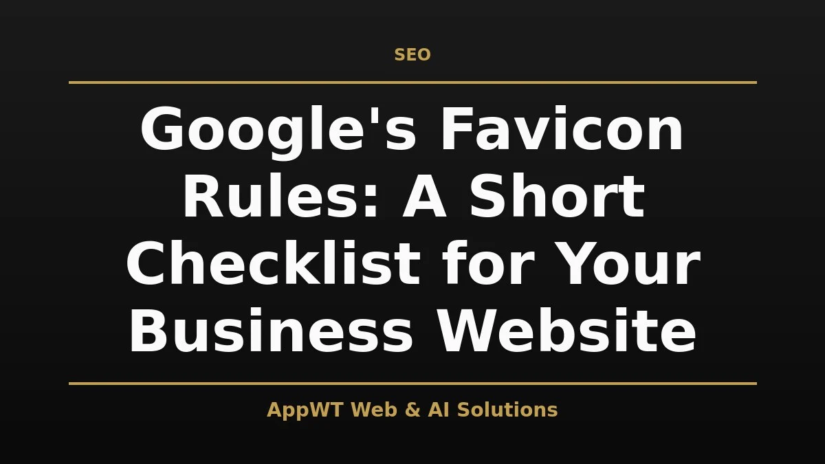 Google's Favicon Rules: A Short Checklist for Your Business Website