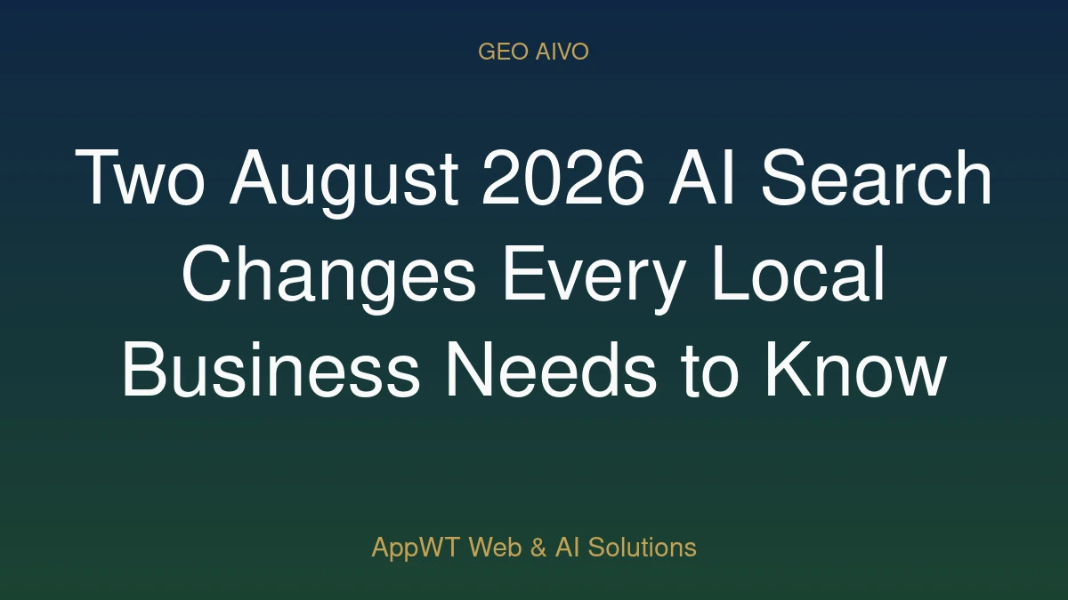 Two August 2026 AI Search Changes Every Local Business Needs to Know
