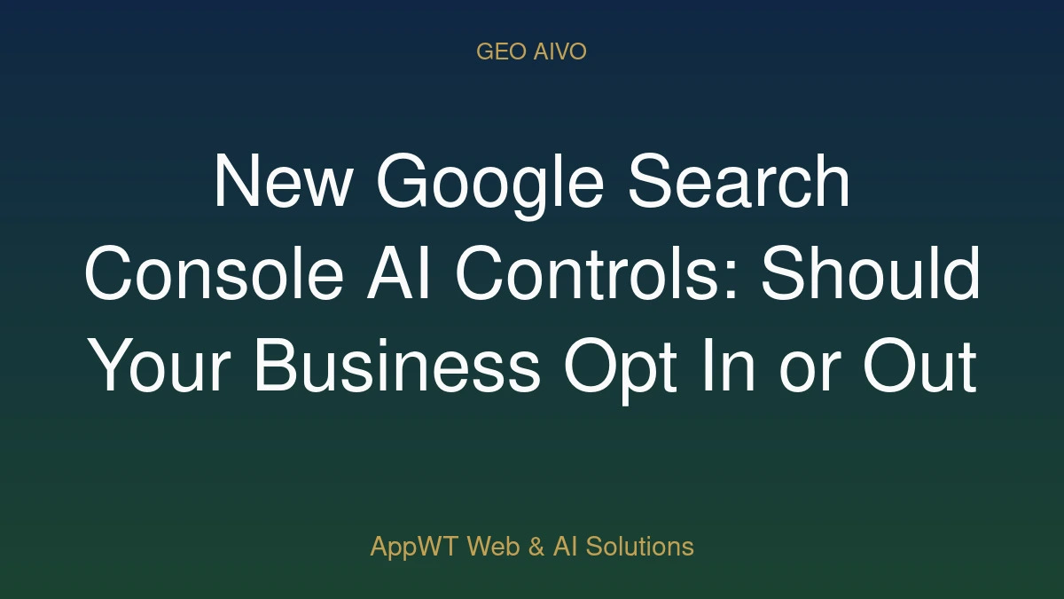 New Google Search Console AI Controls: Should Your Business Opt In or Out